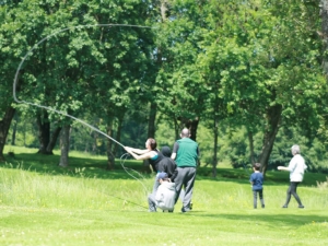 Expert tuition can be provided when fishing at the Green Frog in Moffat